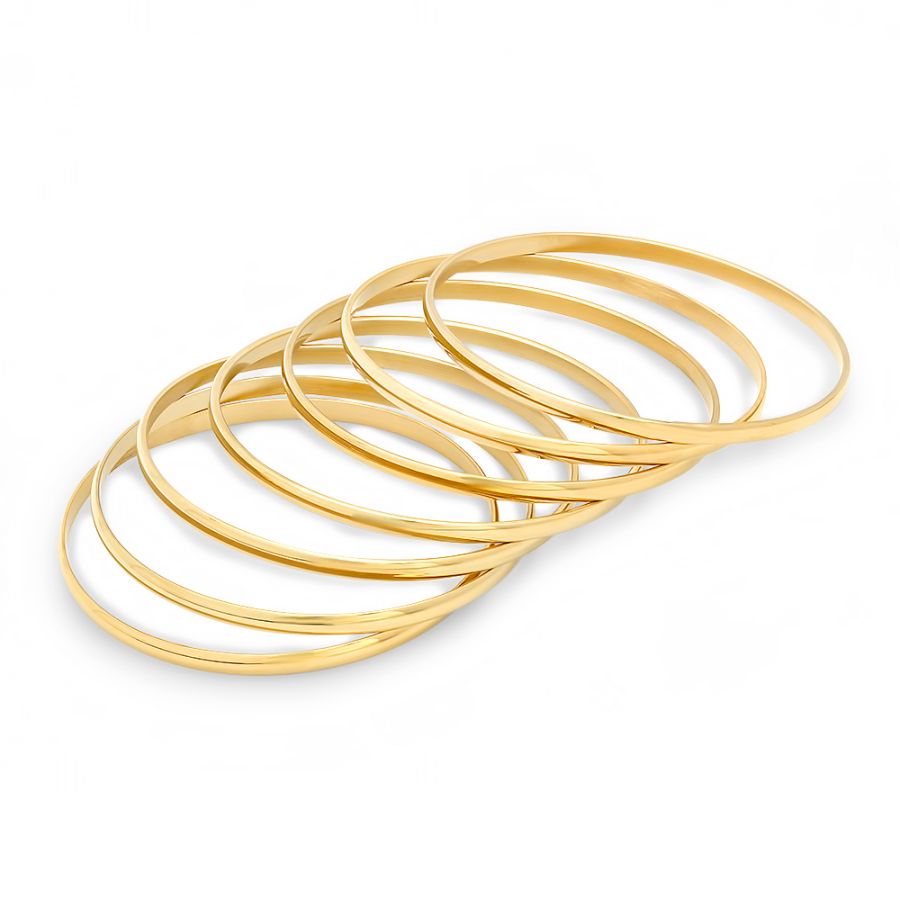 Cosmic Coil Gold Plated 18K Stainless Steel 5 Pcs Bracelet Set.