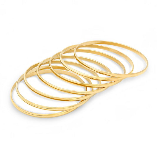 Cosmic Coil Gold Plated 18K Stainless Steel 5 Pcs Bracelet Set.
