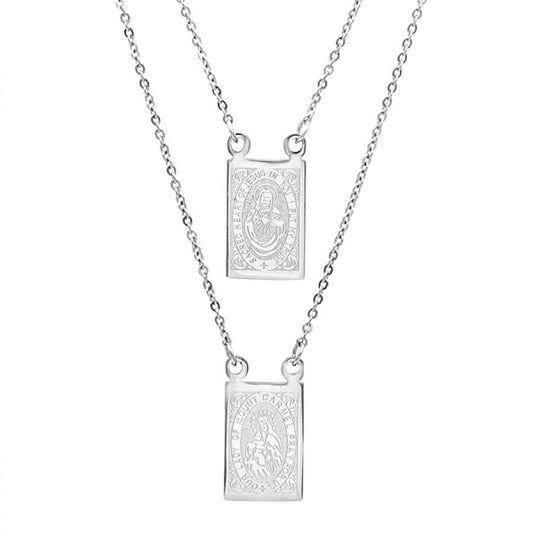 FideLux Stainless Steel Scapulary Necklace