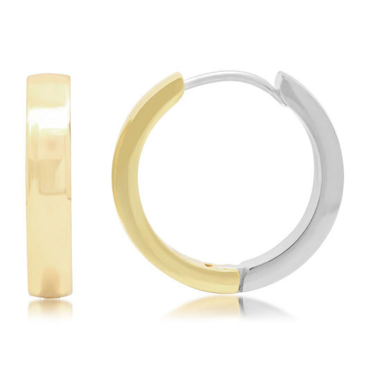 Twirlies Stainless Steel Huggie Earrings