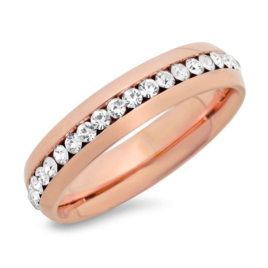 Promise of Light  Rose Gold Plated Stainless Steel Ring