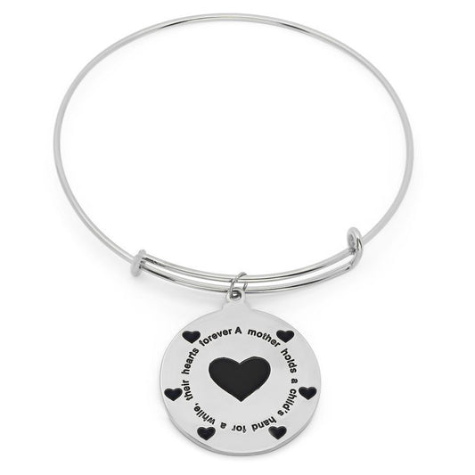 Heart Forever "Mother Holds a Child's" Alloy Charm Bracelet.