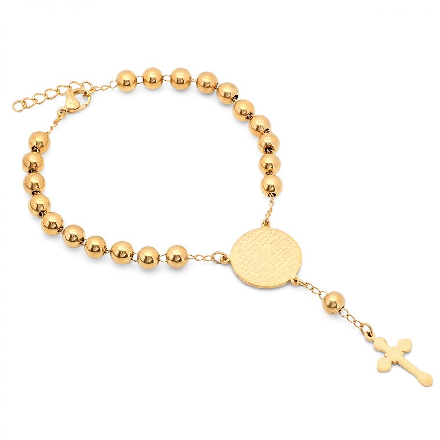 Dayana's Stainless Steel  Lord's Prayer Bracelet.
